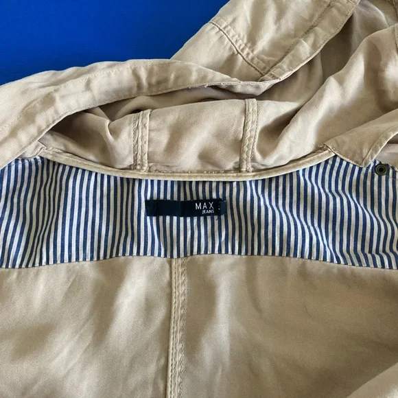 Max jean stencil tan womens zip hooded jacket size Xs - Picture 6 of 8